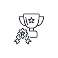 trophy icon. .Editable stroke.linear style sign for use web design,logo.Symbol illustration. vector