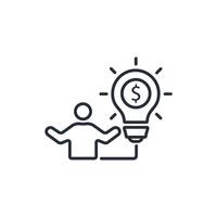 entrepreneurship icon. .Editable stroke.linear style sign for use web design,logo.Symbol illustration. vector