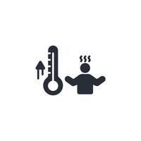 hot icon. .Editable stroke.linear style sign for use web design,logo.Symbol illustration. vector