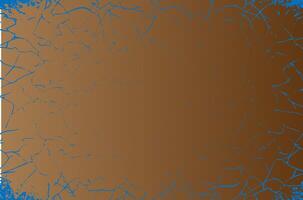 a brown and blue background with a crack in it vector