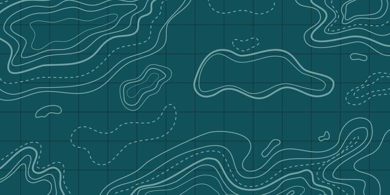 Topographic map blue background. Big data elevation map with contour lines. Blue Topographic map with contour lines. Geographic terrain grid, relief height elevation. Ground path pattern.