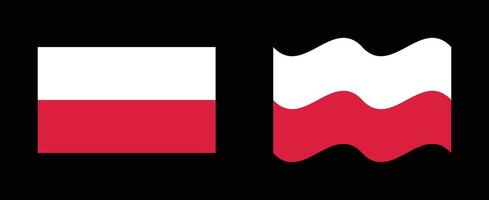 poland flag images flat wave vector