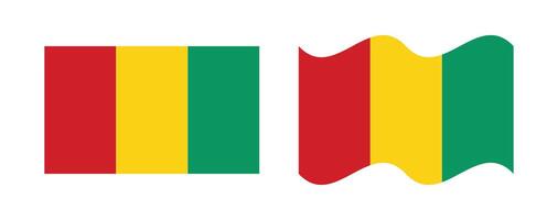 guinea flag design flat wave vector