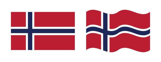 norway flag design flat wave vector
