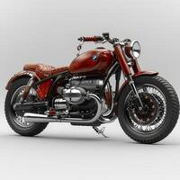 Motorcycle isolated on white background photo