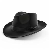 Black hat isolated on white background photo