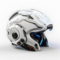 Bicycle helmet on white background. 3d render photo