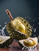 fresh fruit splashed with water photo