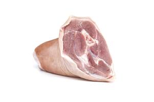 Pork shank isolated on white background photo