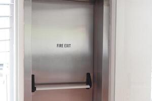 emergency exit door inside of a building photo