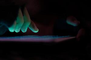 hacker stealing data, data privacy threat concept photo