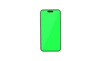 Animation of smartphone with green screen in white background video