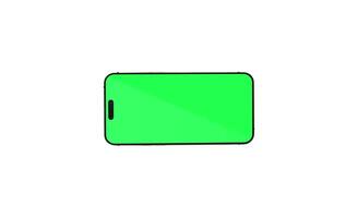 Animation of smartphone with green screen in white background video