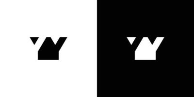 Unique and modern YY initials logo design vector