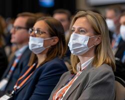 International summit on medical diplomacy, featuring global health leaders discussing pandemic responses across nations photo
