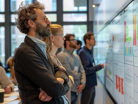 taller escena dónde expertos colaborar en desarrollando microrred proyectos dentro un circular economía estructura, utilizando sostenible materiales foto