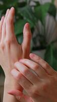 Close-up of hands with itching from a mosquito bite video