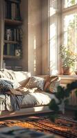 Home life finds balance in the cozy spaces designed for rest and dreams of future travels photo