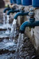 An innovative water filtration system controls the flow of impure chemicals, providing a community with healthy, clean water photo