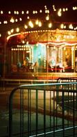 Illuminated Merry Go Round in Abandoned Amusement Park video