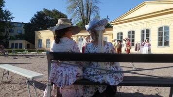Uppsala, Sweden, May 18, 2024. A day at the Linnaeus Garden Party. 1700s theme. photo