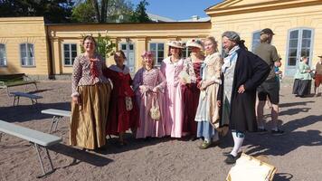 Uppsala, Sweden, May 18, 2024. A day at the Linnaeus Garden Party. 1700s theme. photo