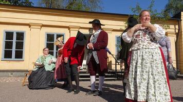 Uppsala, Sweden, May 18, 2024. A day at the Linnaeus Garden Party. 1700s theme. photo