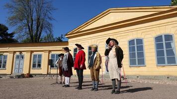Uppsala, Sweden, May 18, 2024. A day at the Linnaeus Garden Party. 1700s theme. photo