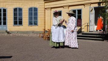 Uppsala, Sweden, May 18, 2024. A day at the Linnaeus Garden Party. 1700s theme. photo