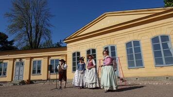 Uppsala, Sweden, May 18, 2024. A day at the Linnaeus Garden Party. 1700s theme. photo