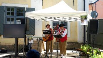 Uppsala, Sweden, May 18, 2024. A day at the Linnaeus Garden Party. 1700s theme. photo