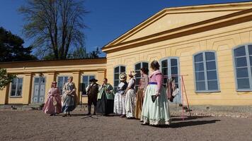 Uppsala, Sweden, May 18, 2024. A day at the Linnaeus Garden Party. 1700s theme. photo