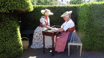 Uppsala, Sweden, May 18, 2024. A day at the Linnaeus Garden Party. 1700s theme. photo