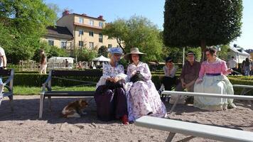 Uppsala, Sweden, May 18, 2024. A day at the Linnaeus Garden Party. 1700s theme. photo