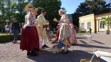 Uppsala, Sweden, May 18, 2024. A day at the Linnaeus Garden Party. 1700s theme. photo