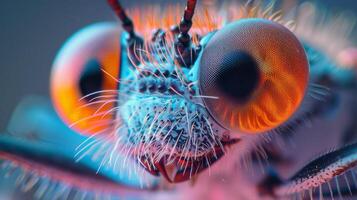 Close-up Macro Photography of a Fly's Eye photo