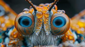 Macro Photography of an Insect's Face photo