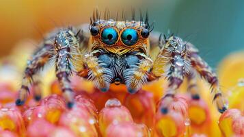 Macro Photography of a Jumping Spider photo