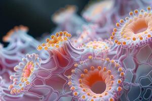 Abstract Coral Reef with Vivid Colors photo