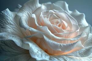Delicate White Rose Blossom photo