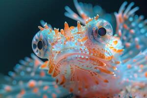 Close-up of a Colorful Sea Creature with Spikes photo