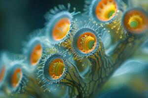 Abstract Floral Structure with Vivid Colors photo