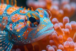 Close-up of a Vibrant Reef Fish photo