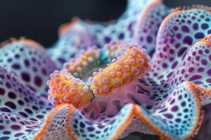 Close-up of a Vibrant, Multicolored, Abstract Flower photo