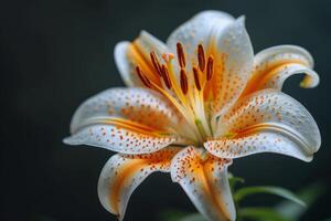 Close-up of a Spotted Lily Flower photo