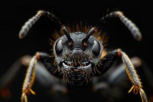 Close-up Portrait of a Black Ant photo