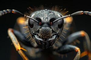 Macro Photography of an Ant's Face photo