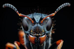 A Close Up Portrait of an Ant's Face photo