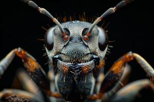 Macro Photography of an Ant's Face photo