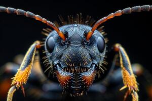 Close-up Portrait of an Ant's Head photo